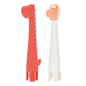 Tubito Mordedera Sensorial para Bebé Dinosaurio / Llama