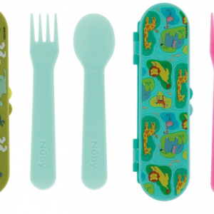 Nuby Estuche De Viaje Con Juego De Cubiertos Para Bebés Nuby
